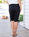 Lucy Black Relaxed Tie Up Long Short