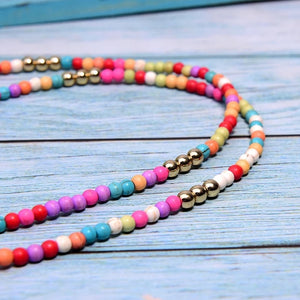 Beaded Shell Necklace Multi