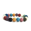 Multi Coloured Lava Bead Bracelet