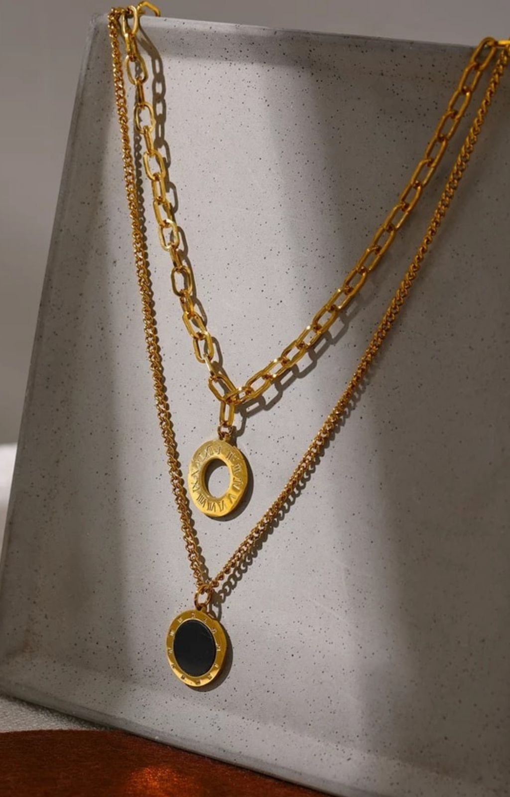 Double Gold  Layered Necklace
