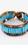 Turquoise & Amazonite Cuff Bracelet