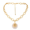 Shell Lotus Gold Pendant Necklace