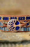 Lapis Lazuli & Leather Wrap Bracelet